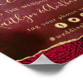 バーグンエレガントディ&金ゴールドア結婚ガテへようこそ ポスター (角)