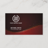 バーグンエレガントディ |金ゴールドダスト |会社のロゴ 名刺 (正面)