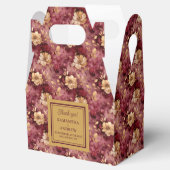 バーグンスタイリッシュディ赤面金ゴールド結婚のサンキューボックス フェイバーボックス (オープン)