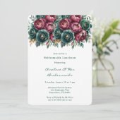 バーグンディエレガントエメラルド牡丹ブレスメイドランチ 招待状 (スタンド正面)