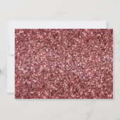 バーグンディエレガントグリッターガウンキンセアニェラパーティー 招待状 (裏面)