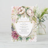 バーグンディエレガントスカロップキンセアニラの浸食 招待状 (スタンド正面)