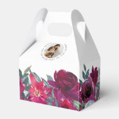 バーグンディエレガントセージグリーンブルーフローラズ結婚 フェイバーボックス (裏面サイド)