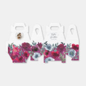 バーグンディエレガントセージグリーンブルーフローラズ結婚 フェイバーボックス (折り畳みなし)