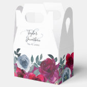 バーグンディエレガントセージグリーンブルーフローラズ結婚 フェイバーボックス (オープン)