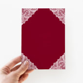 バーグンディエレガントヒマワリ女の子バプテスマ 招待状