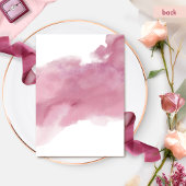 バーグンディエレガントピンクフローラの埃っぽいバラ結婚 招待状