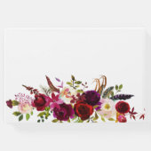 バーグンディエレガントマルサラボヘミアンフローラ結婚ズ ゲストブック (裏面)