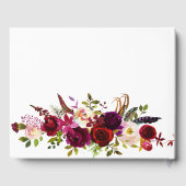 バーグンディエレガントマルサラボヘミアンフローラ結婚ズ ゲストブック (裏面)