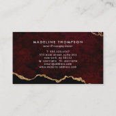 バーグンディエレガントマーブルアゲテゲード ロイヤリティカード (裏面)