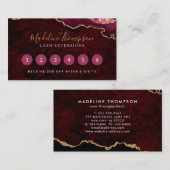 バーグンディエレガントマーブルアゲテゲード ロイヤリティカード (正面/裏面)