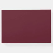 バーグンディエレガント赤面フローラ結婚ズゲストブック ゲストブック (裏面)