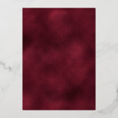 バーグンディエレガント&赤面バラズ結婚フォイル・インビタ 箔招待状 (裏面)