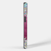 バーグンディガーリーホログラフィフェイクグリッターモノグラム Case-Mate iPhoneケース (裏面 / 右)