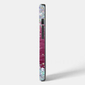 バーグンディガーリーホログラフィフェイクグリッターモノグラム Case-Mate iPhoneケース (裏面 / 左)