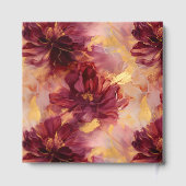 バーグンディスタイリッシュ赤面金ゴールド結婚ズゲストブック ゲストブック (裏面)