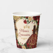 バーグンディスペインのフローラウッドキ素朴ンセアニラ 紙コップ (裏面)