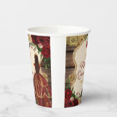 バーグンディスペインのフローラウッドキ素朴ンセアニラ 紙コップ (左)