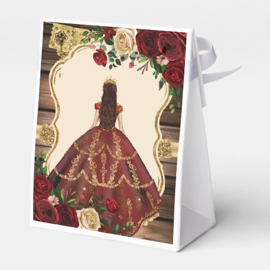 バーグンディスペインのフローラウッドミ素朴ーカンス フェイバーボックス (裏面サイド)