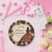 バーグンディスペインのフローラウッドミ素朴ーカンス ペーパープレート (パーティー)