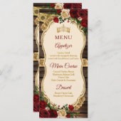 バーグンディスペインのフローラウッドミ素朴ーカンス メニュー (正面/裏面)