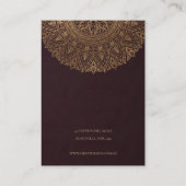 バーグンディフェイク金ゴールドマ華美ンダライヤリングディスプレイ 名刺 (裏面)