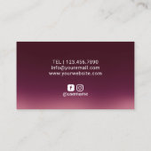 バーグンディブモダンラックグリッター美しいサロンスパ 名刺 (裏面)