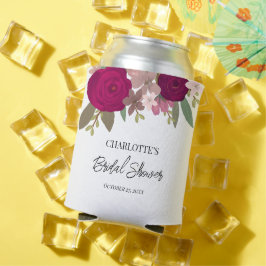 バーグンディモダンガーデンフラワーズブライダルシャワーのお気に入り 缶クーラー