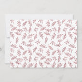 バーグンディモダンサプライズ写真婚約 案内状 (裏面)