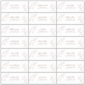 バーグンディモダンスクリプトボタニカルゲストアドレス シール (正面)