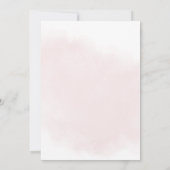 バーグンディモダンピンク赤面フローラブライダルシャワー 招待状 (裏面)