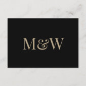 バーグンディモダンフローラブラック金ゴールドアコモデーション エンクロージャーカード (裏面)