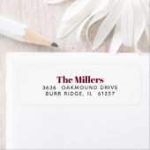 バーグンディモダンメルロレッドホリデーファミリーラベル ラベル (インサイチュ)