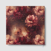 バーグンディユニーク赤面金ゴールド結婚ズゲストブック ゲストブック (裏面)