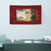 バーグンディ卒業式のスクリプトパーティーの写真 横断幕 (トレードショー)