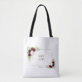 バーグンディ王室のマルサラフローラブライドメイド トートバッグ (正面)