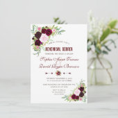 バーグンディ王室のマルサラフローラリハーサルディナー 招待状 (スタンド正面)