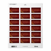 バーグンディ王室の金ゴールドピーコッ結婚クのワインの好意 ラベル (フルシート)