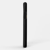 バーグンディ王室の金ゴールドブラックモノグラム Case-Mate iPhoneケース (裏面/右)