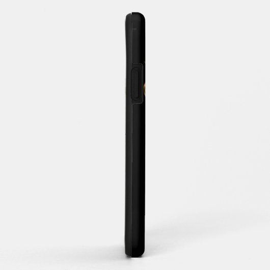 バーグンディ王室の金ゴールドブラックモノグラム Case-Mate iPhoneケース (裏面/右)