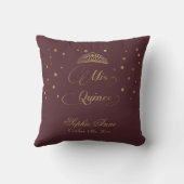 バーグンディ王室の金ゴールドミスカインススクリプトキンセアニラ クッション (裏面)