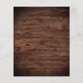 バーグンディ素朴ウッドバジェット結婚式招待状 (裏面)