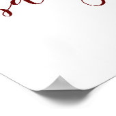 バーグンディ素朴カボチャ赤ちゃんシャワー歓迎サイン ポスター (角)