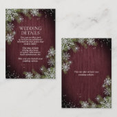 バーグンディ素朴シルバーウィンターウッド詳細 エンクロージャーカード (正面/裏面)