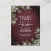 バーグンディ素朴シルバーウィンターウッド詳細 エンクロージャーカード (正面)