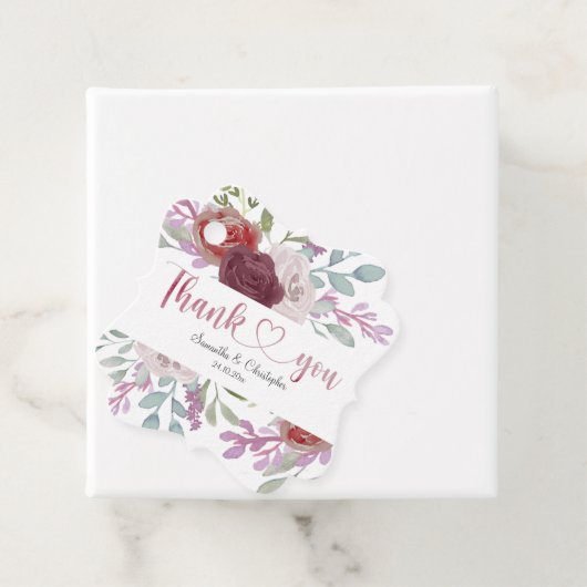 バーグンディ素朴フローラありがとうござ結婚います フェイバータグ (インサイチュ)