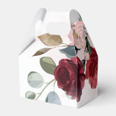 バーグンディ素朴フローラベビーシャワーカスタム フェイバーボックス (裏面サイド)