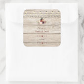 バーグンディ素朴フローラランタンオールドバ結婚ンズ スクエアシール (バッグ)