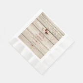 バーグンディ素朴フローラランタンオールドバ結婚ンズ 縁ありランチョンナプキン (角)