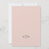 バーグンディ素朴フローラリハーサルディナー招待状 招待状 (裏面)